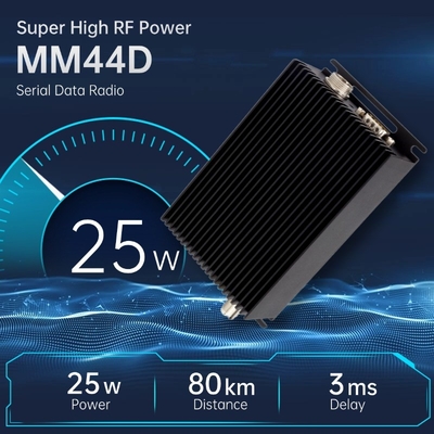 MM44D Super Haute Puissance 25Watt 50KM ~ 80KM Réseau de données série Lien de données DTL RS232 / RS485 / TTL