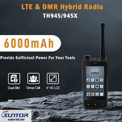 TH945D DMR LTE Radio avec gamme de fréquences UHF/VHF et espacement des canaux de 12,5 KHz/25 KHz pour une large couverture et une flexibilité